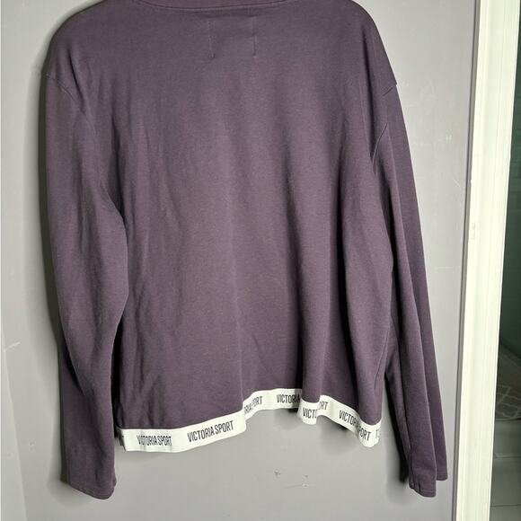 Victoria’s Secret Sport Purple Crewneck Sweatshirt Criss Cross Detail Size XL - Picture 4 of 5